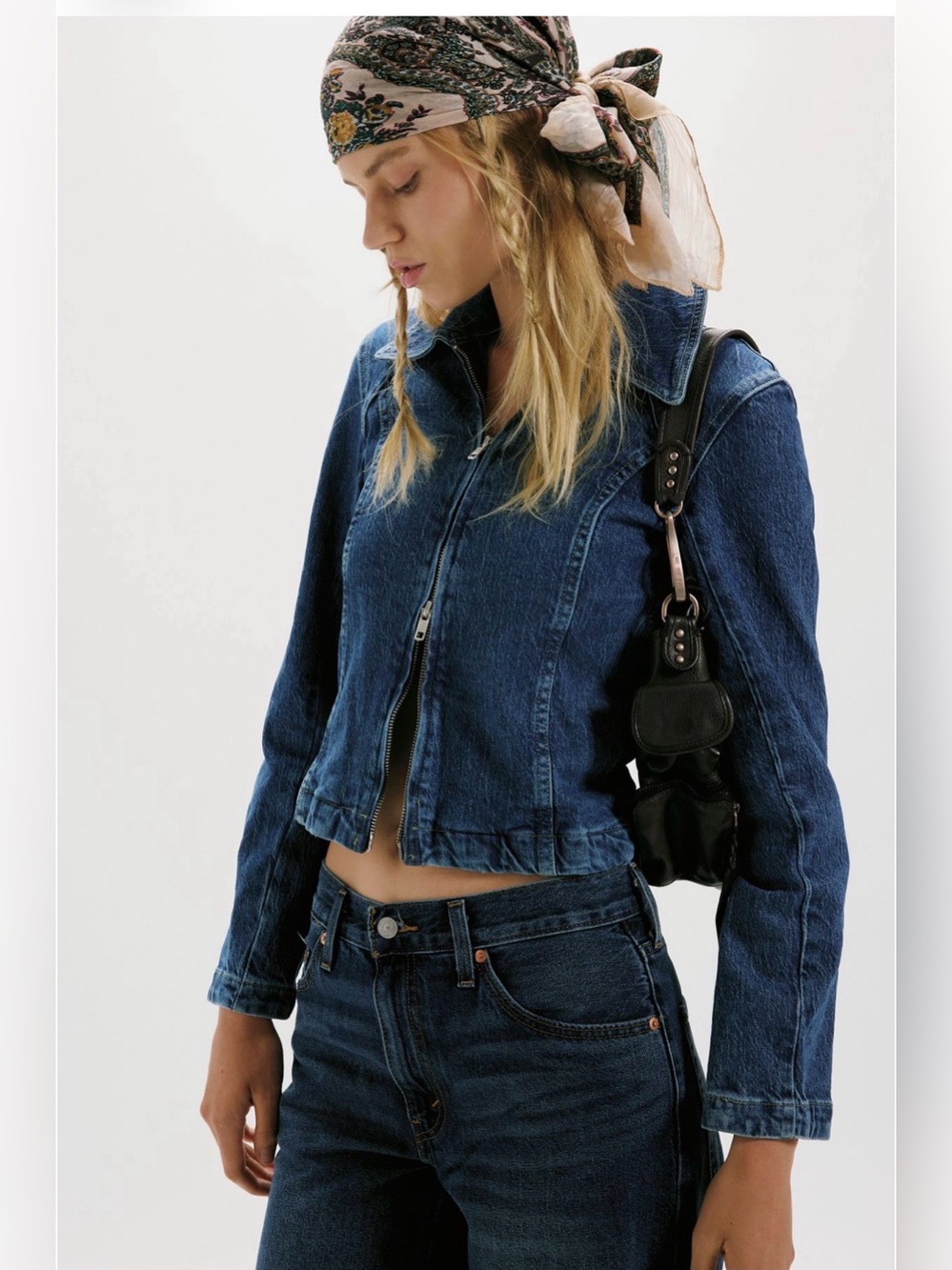 We The Free River Denim Jacket. Women’s size small in “indigo” denim. NWT